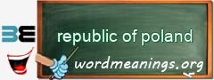 WordMeaning blackboard for republic of poland